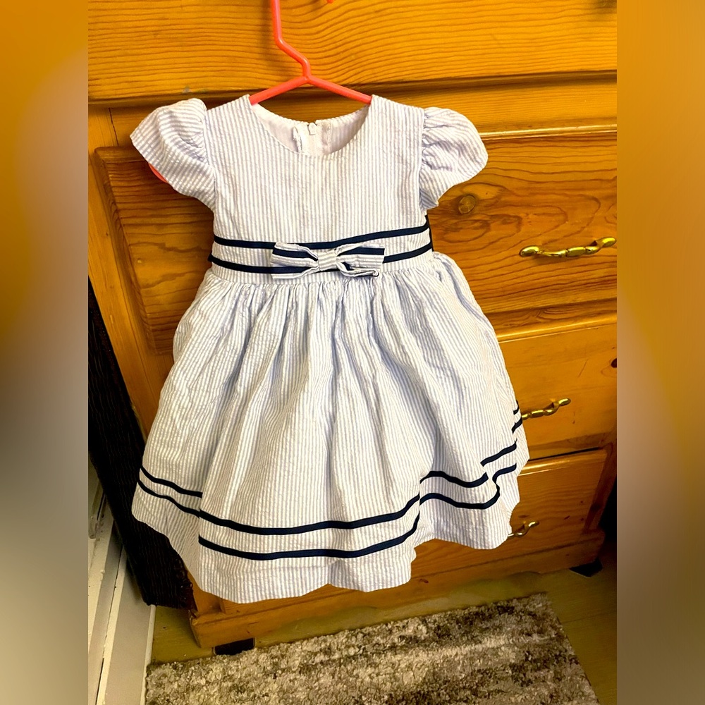 Swea Pea&Lilli white sailor dress baby girl Sz  12-18m